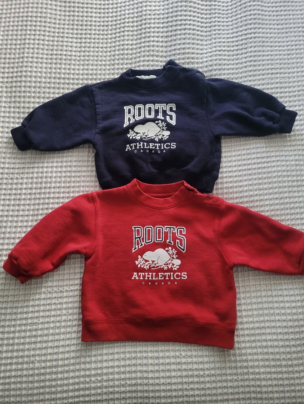 Roots Kids Athletics Crewneck Sweatshirt - Navy and Red